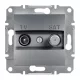 Schneider Electric ASFORA TV/SAT aljzat, végzáró, 1 dB, acél (EPH3400162)