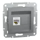 Schneider ASFORA 1xRJ45 Cat5e UTP aljzat, acél (EPH4300162)