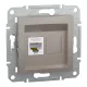 Schneider ASFORA 1xRJ45 Cat5e UTP aljzat, bronz (EPH4300169)