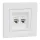 Schneider ASFORA 2xRJ45 Cat5e UTP aljzat, fehér (EPH4400121)