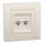Schneider ASFORA 2xRJ45 Cat5e UTP aljzat, bézs (EPH4400123)