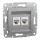 Schneider ASFORA 2xRJ45 Cat5e UTP aljzat, alumínium (EPH4400161)
