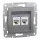 Schneider ASFORA 2xRJ45 Cat5e UTP aljzat, acél (EPH4400162)