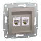 Schneider ASFORA 2xRJ45 Cat5e UTP aljzat, bronz (EPH4400169)