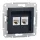 Schneider ASFORA 2xRJ45 Cat5e UTP aljzat, antracit (EPH4400171)