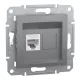 Schneider ASFORA 1xRJ45 Cat6 UTP aljzat, acél (EPH4700162)