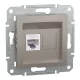 Schneider ASFORA 1xRJ45 Cat6 UTP aljzat, bronz (EPH4700169)