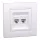 Schneider ASFORA 2xRJ45 Cat6 UTP aljzat, fehér (EPH4800121)