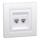 Schneider ASFORA 2xRJ45 Cat6 UTP aljzat, fehér (EPH4800121)