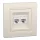 Schneider ASFORA 2xRJ45 Cat6 UTP aljzat, bézs (EPH4800123)