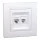 Schneider ASFORA RJ45 Cat5e UTP + RJ12 aljzat, fehér (EPH4900121)