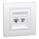 Schneider ASFORA RJ45 Cat5e UTP + RJ12 aljzat, fehér (EPH4900121)