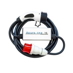   SPARK LINE 16 elektromos autó állítható otthoni töltő - (3x16A) 11kW - 10m Type2 kábellel