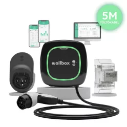   Wallbox Pulsar Plus 22kW + POWER BOOST + Kábel Dock – Fekete - 5m - Type 2