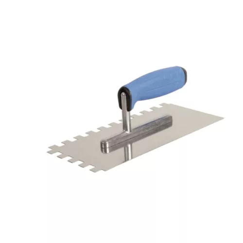 glettelőkanál  270×128×90mm rozsdamentes csempéző 10×10mm, SOFT gumi nyél