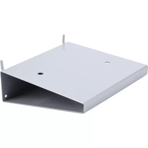 tartó polc elektromos gépekhez, perforált hátlapba szúrható, 150×150 mm