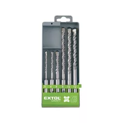   betonfúró klt. SDS PLUS, 6db; 110mm 5,6,8, 160mm 8,10,12, műanyag tartóban