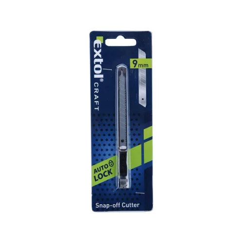tapétavágó kés; 9mm, INOX fémházas, Auto-lock, pótpenge: 9122 (5db)
