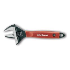   állítható villáskulcs BW sorozat, 22,5 fok,61CrV5; gumírozott markolat, 212mm, / 8", foszfátozott, 0-38mm tartomány