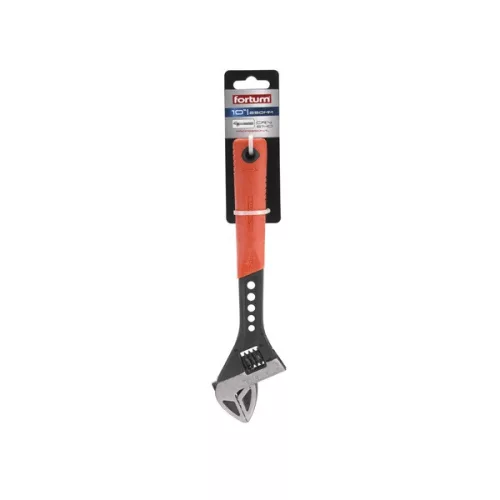 állítható villáskulcs, FP sorozat, 61CrV5, gumírozott markolat; 250mm/10", foszfátozott