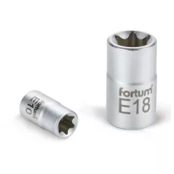   dugófej, torx, 1/2", 61CrV5 mattkróm, 38mm hosszú; E14 FORTUM