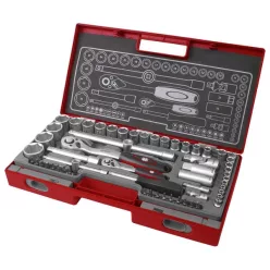   dugókulcs klt. 1/2", 1/4", 60db, 61CrV5; mattkróm FORTUM