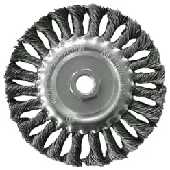   drótcsiszoló körkefe  sodort, M14×2 sarokcsiszolóra; 100mm, ford.: 11000/perc