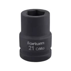   gépi (impakt) dugófej 3/4", 21mm, L 52 mm, feketített, FORTUM