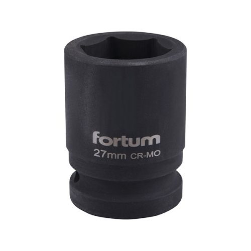 gépi (impakt) dugófej 3/4", 27mm, L 52 mm, feketített, FORTUM