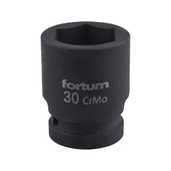   gépi (impakt) dugófej 3/4", 30mm, L 54 mm, feketített, FORTUM