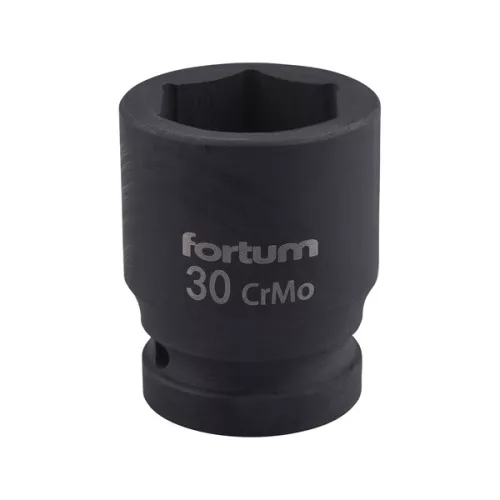 gépi (impakt) dugófej 3/4", 30mm, L 54 mm, feketített, FORTUM