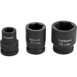   gépi (impakt) dugófej 3/4", 33mm, L 57 mm, feketített, FORTUM