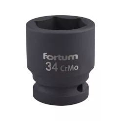   gépi (impakt) dugófej 3/4", 34mm, L 57 mm, feketített, FORTUM