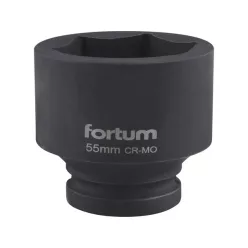   gépi (impakt) dugófej 3/4", 55mm, L 70 mm, feketített, FORTUM