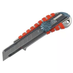   tapétavágó kés, csavaros rögz. ALU fémházas, gumírozott; 18mm, pótpenge: 9123A, 8855091