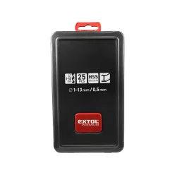   fémcsigafúró klt. HSS, DIN 338, fémdobozban;1,0-13,0mm,25 db