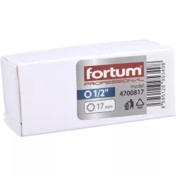   gépi (impakt) dugófej 1/2", 17 mm; vékonyfalú, ALU felnihez FORTUM