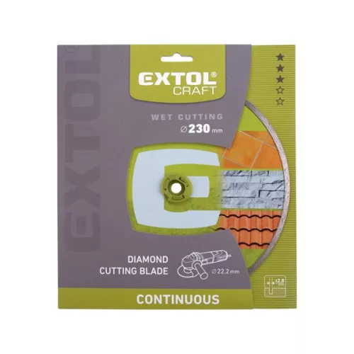 gyémántvágó csempevágáshoz (sima), vizes vágásra; 230×2,5×22,2mm, max.6.600 ford/perc