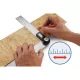 digitális szögmérő-vonalzó, szög- és hosszmérésre, 0-360°, pontosság: ±0,3°, 2×200 mm, Alu szár mm és coll beosztással