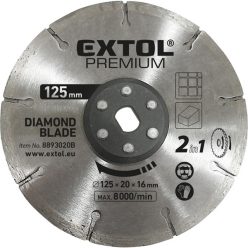   gyémántvágó korong 125×20mm,  2az1ben Twin Blade rendszer, kőhöz és csempéhez, 8893020 vágógéphez