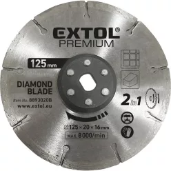   gyémántvágó korong 125×20mm,  2az1ben Twin Blade rendszer, kőhöz és csempéhez, 8893020 vágógéphez