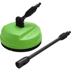   forgó fúvókás tisztitófej + hosszabító toldat klt. 2 db; a 413103 és 8895200 magasnyomású mosókhoz, fej átmérő: 25cm
