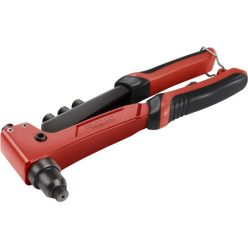   popszegecshúzó fogó, egykezes, ALU, réz, acél, INOX szegecsekhez; 2,4-3,2-4,0-4,8 mm, 250mm, CrVMo pofák