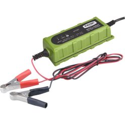   akkutöltő, autós, mikroprocesszoros, intelligens; 1 Amp, 4-100Ah, DC 12V/6V