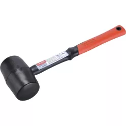   gumikalapács üvegszálas nyéllel, fekete gumi ; 80 mm, 0,91 kg