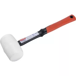   gumikalapács üvegszálas nyéllel, fehér gumi ; 80 mm, 0,91 kg