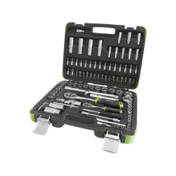   dugókulcs klt., CV., racsnis 45fog ; 1/4"  1/2", 94db, 4-32mm, 32db bit (lapos, kereszt,imbusz,torx), gyertyakulcs16&21