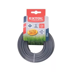   damil szegélynyíró géphez 3,0 mm, kör keresztmetszetű, fekete közép/dual power, 15m