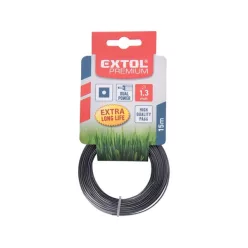   damil szegélynyíró géphez 3,0 mm, négyszög keresztmetszetű, fekete közép/dual power, 15m