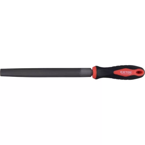 fémreszelő 200mm félkerek, T12 acél,  vágat 2, finom, TPR gumis műanyag nyél
